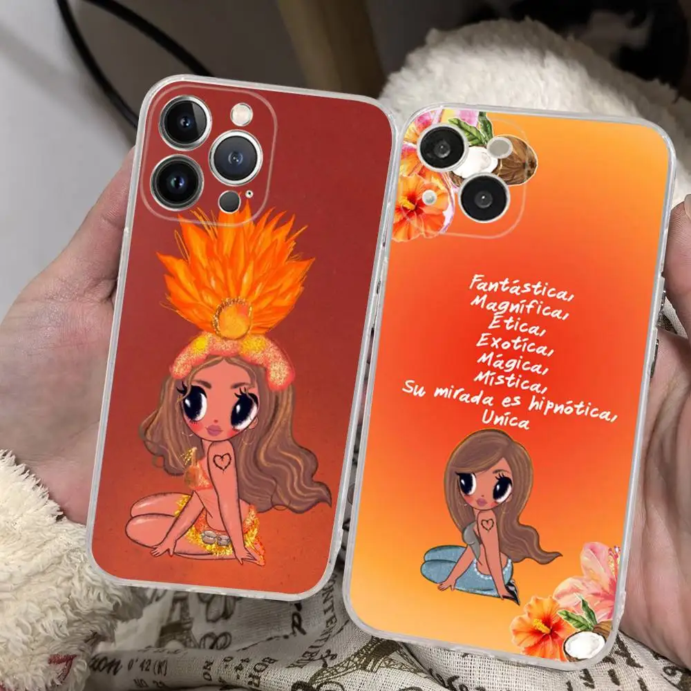 K-Karol G Tropicoqueta Transparent Phone Case For iPhone 17 16 15 11 12 13 14 Pro Max Mini Soft TPU Silicone Plus
