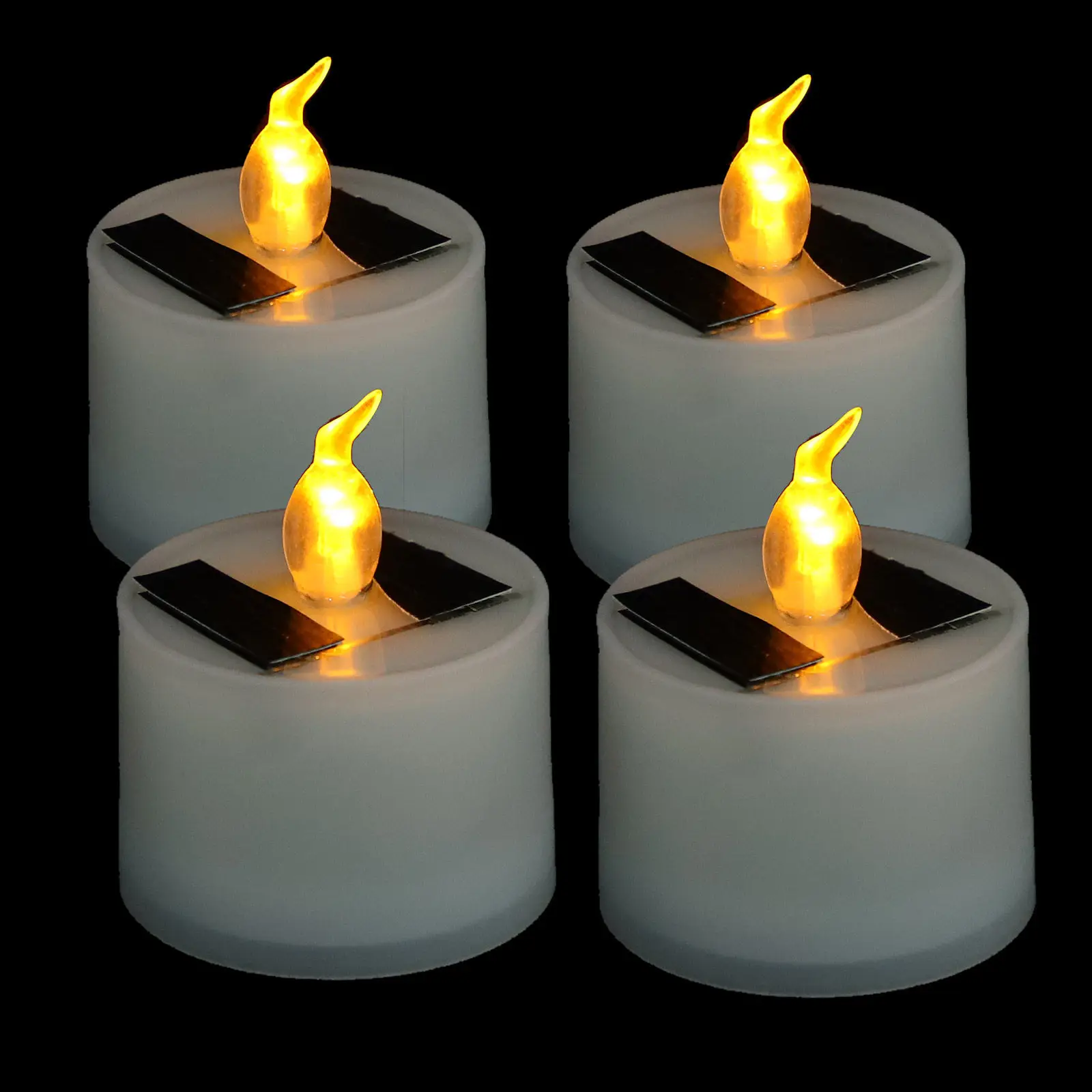 

4 шт. солнечных светодиодных светильников для улицы, садовые фонари на солнечной энергии для декора сада, двора, свадеб и мероприятий, чайные светильники