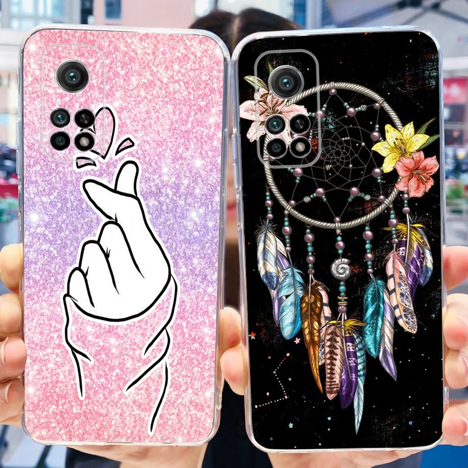 For Xiaomi Mi 10T 5G Case Luxury Painted Cover Clear Silicone Protective Shell For Xiaomi Mi 10T Pro Mi10T Phone Cases Soft Bags