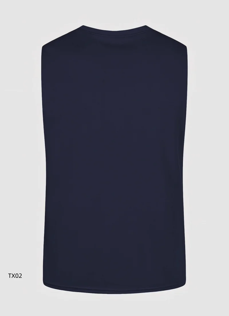 

Men's breathable ice silk quick drying sleeveless vest round neck casual running fitness summer sports T-shirt