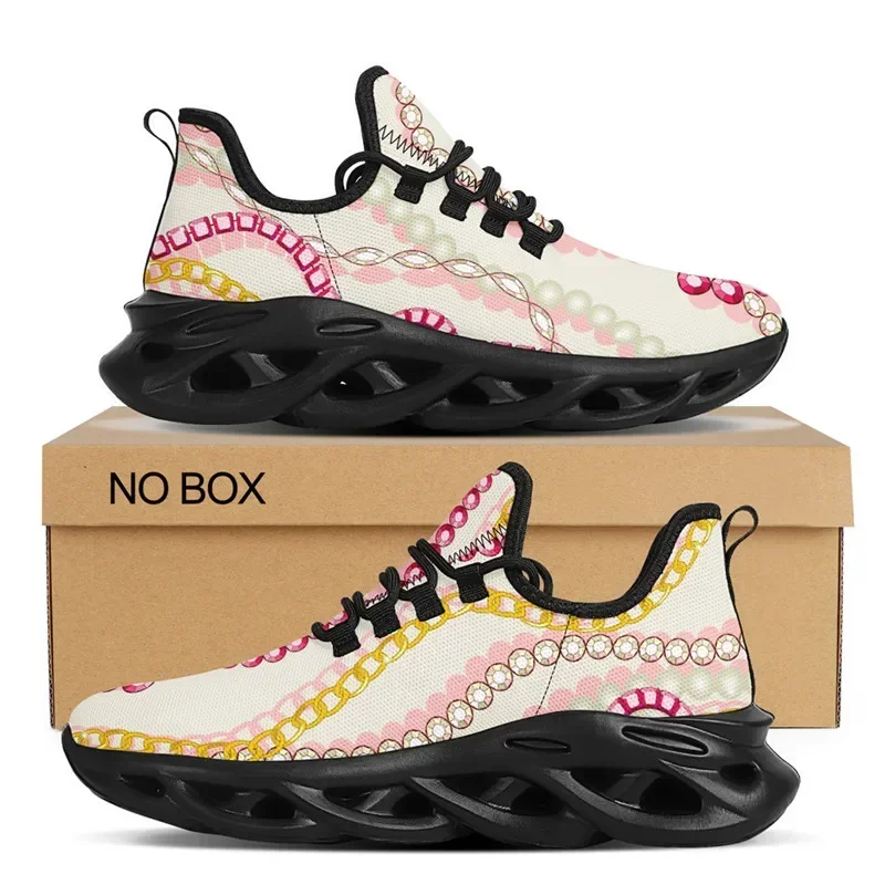 Women's Shoes 2025 Golden Chain Luxury Designer Sneakers Ladies White Platform Couple Flat Chaussures Femme Dropship