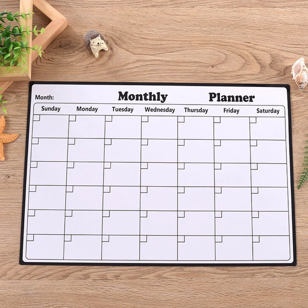 Refrigerator Monthly Schedule Planner Board Magnetic Whiteboard Calendar Note To-do-list Message Fridge