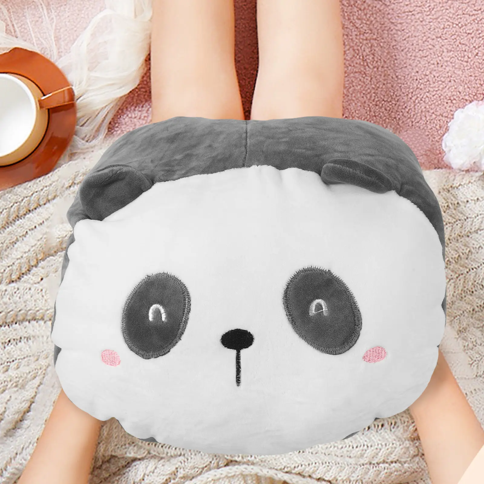 Hand Warmer Pillow Soft Comfortable Cartoon Throw Pillow Decorative Cushion for Sleeping Reading Sofa Back Support