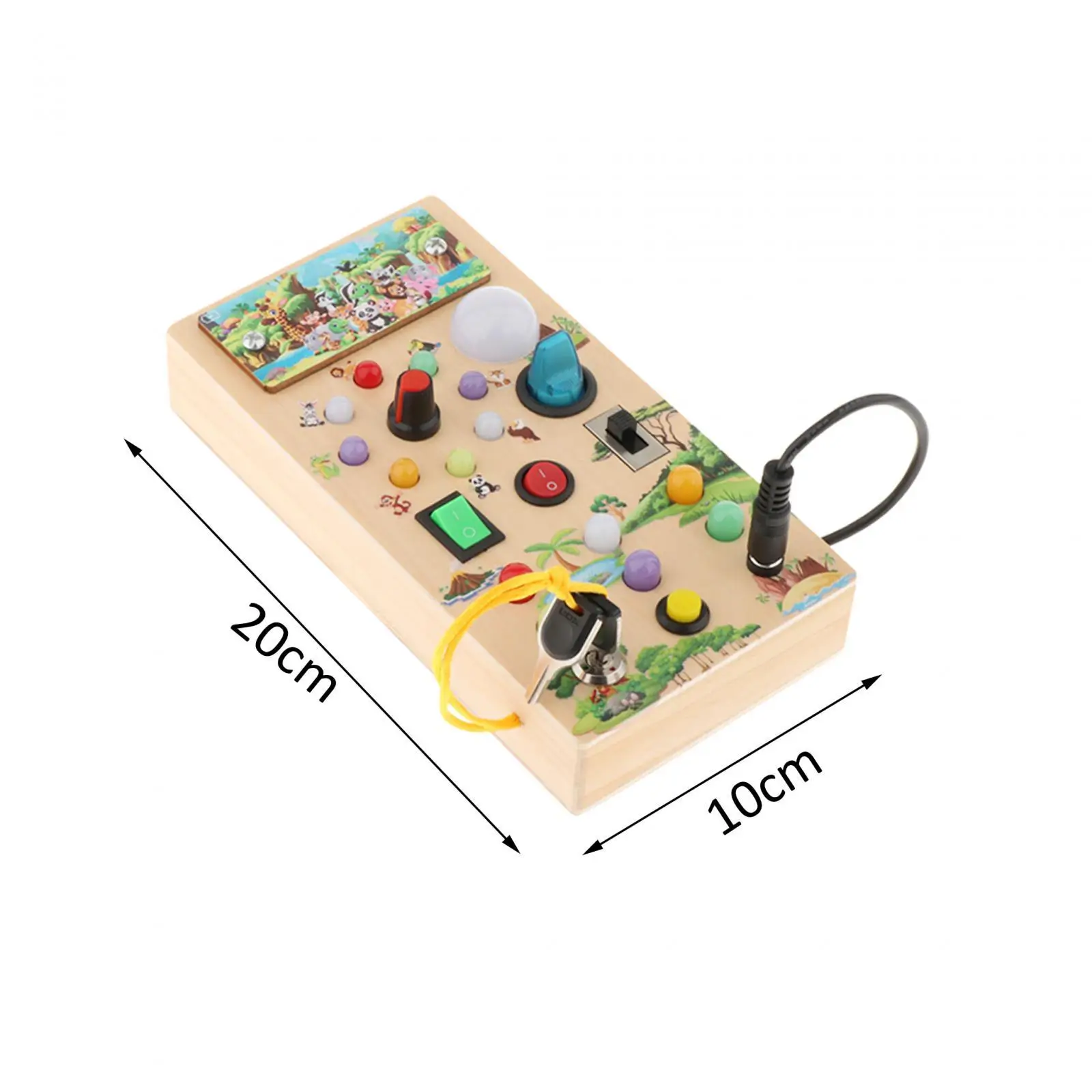 Planche mentaires orielle en bois pour enfants d'âge alth, interrupteur léger, jouet de coordination, matériel fuchsia, cadeaux pour enfants de 1 à 3 ans