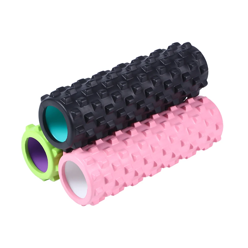 Mini bâton de yoga avec dents de loup, manche en mousse, fitness, exercice de yoga, pilates, massage profond, 30cm