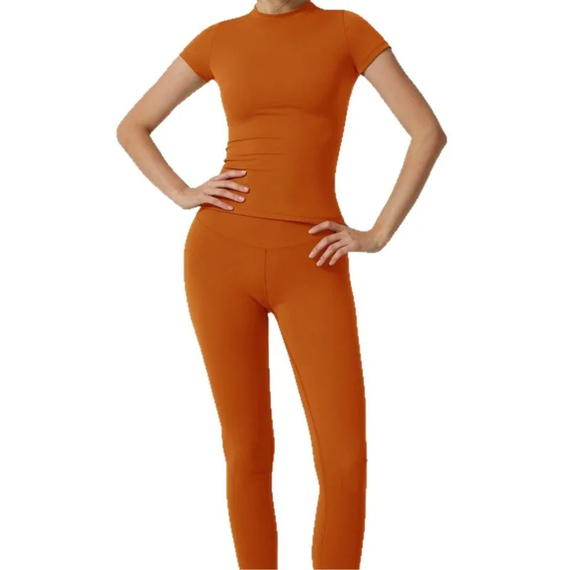 

2026 Spring and Summer New Women's Clothing Long-sleeved Trousers Yoga Clothing Set Running Outdoor Sports Fitness Clothing