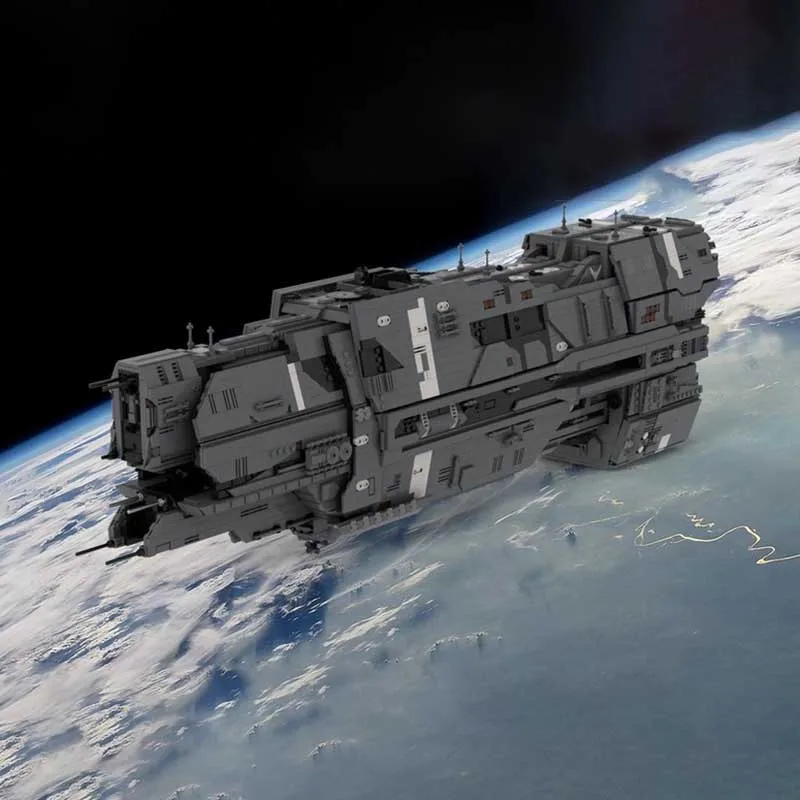 Modelo de nave espacial moc blocos de construção valiant classe super pesado cruiser modelo tecnologia tijolos montagem presentes do feriado conjunto brinquedo