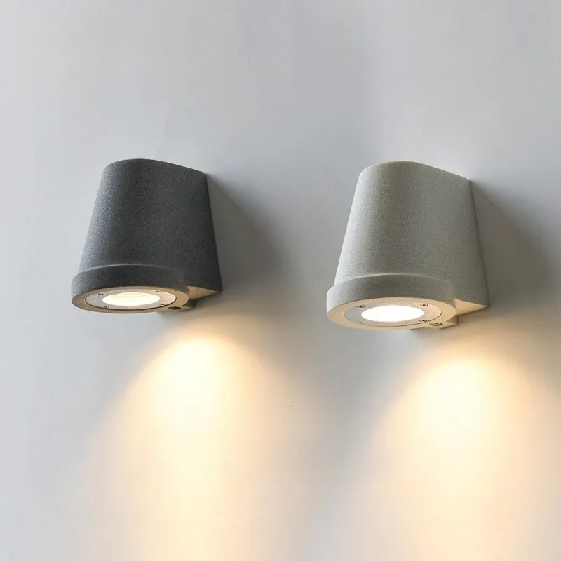 Creative Micro Cement Outdoor Waterproof Wall Lamp for Hotel Courtyard Balcony Shop Entrance Lighting