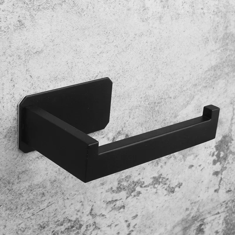 No-Drill Stainless Steel Wall-Mounted Square Tube Tissue Holder For The Bathroom Wall-Mounted Paper Roll Holder image 5
