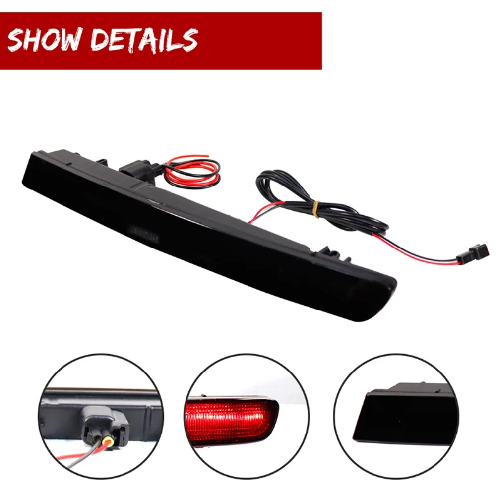 Red LED Car Rear Bumper Reflectors Tail/Brake Lights For Ford Explorer 2011 2012 2013 2014 2015 Rear Fog Light Stop Light 12V