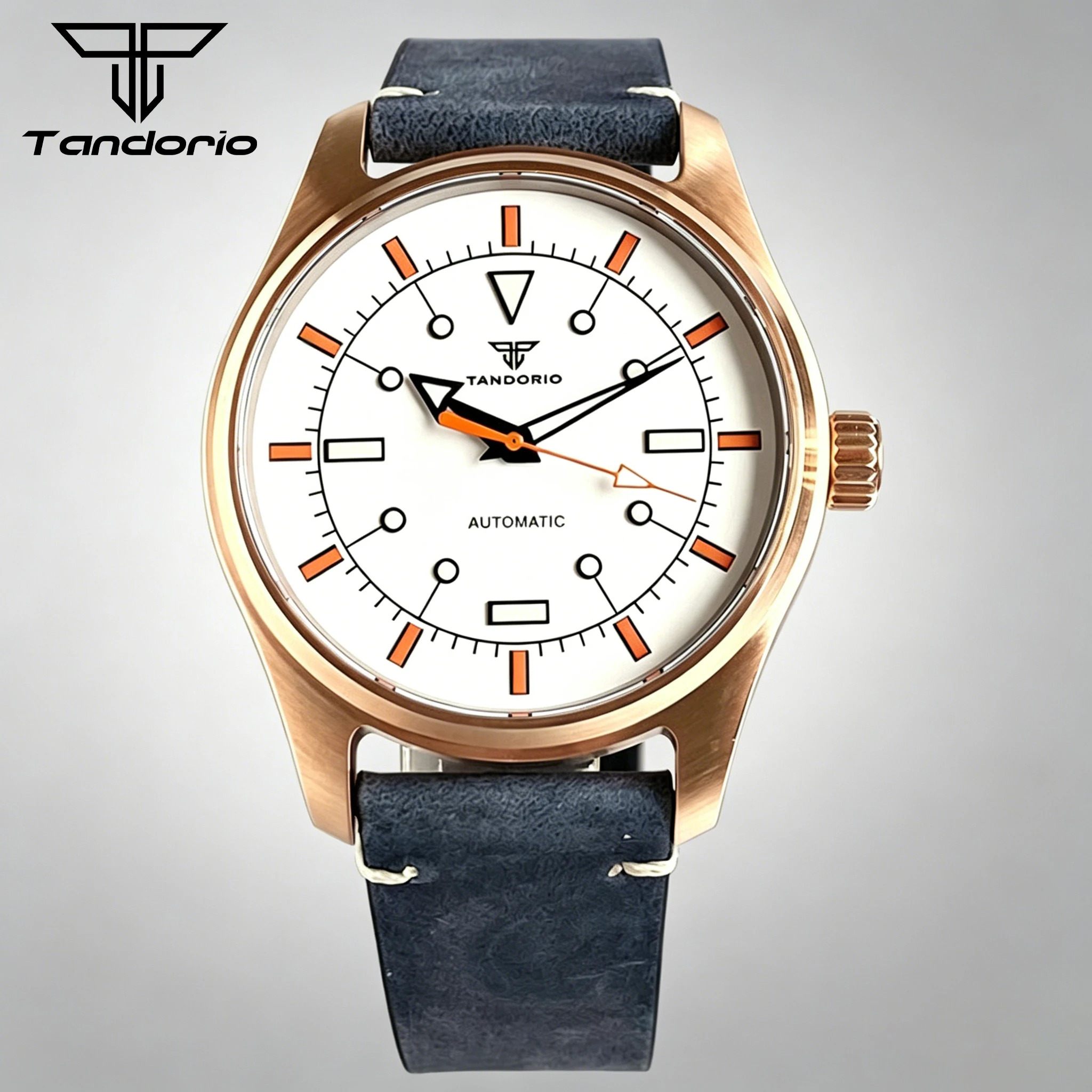 New Cusn8 Bronze Pilot Watch 39mm men watches Real 20ATM Miyota 8215 Automatic Vintage Wristwatch Retro Relojes Tandorio