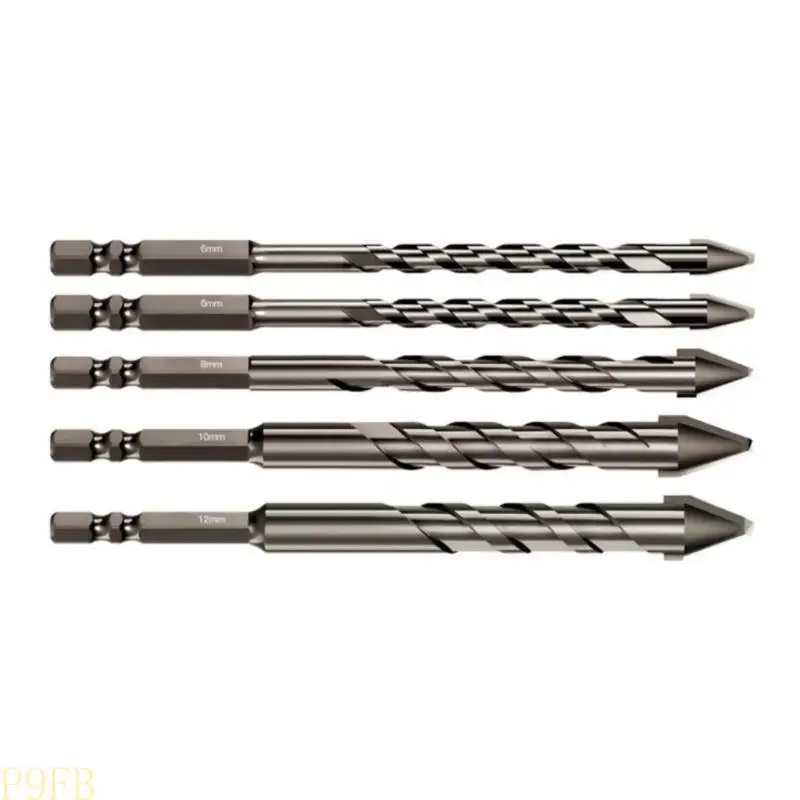 

P9FB 4/5Pcs Eccentric Twist Drill Bit Set for Concrete Masonry Glass 150mm Extended