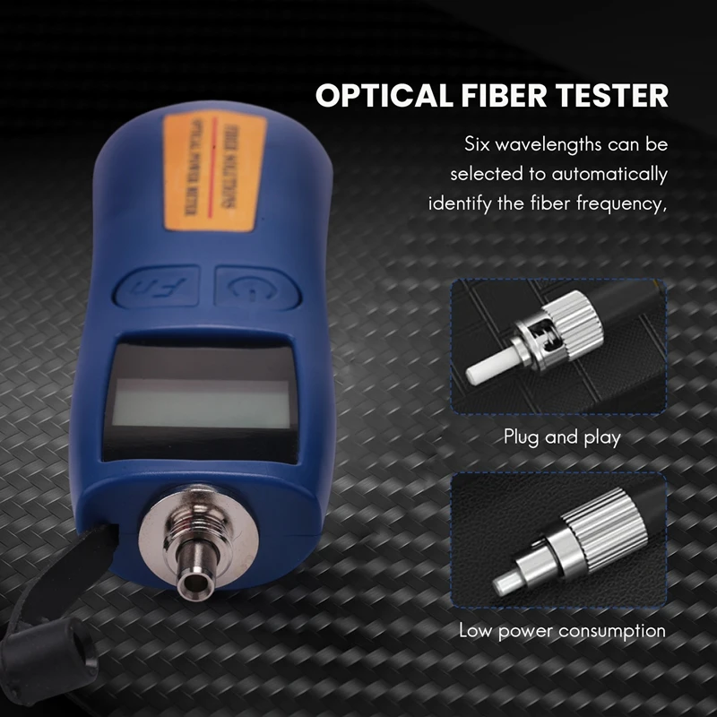 A48R-6 Wavelengths Mini Optical Power Meter Tester -50 To 26 Optical Fiber Tester Optical Work Rate Meter Handheld FTTH