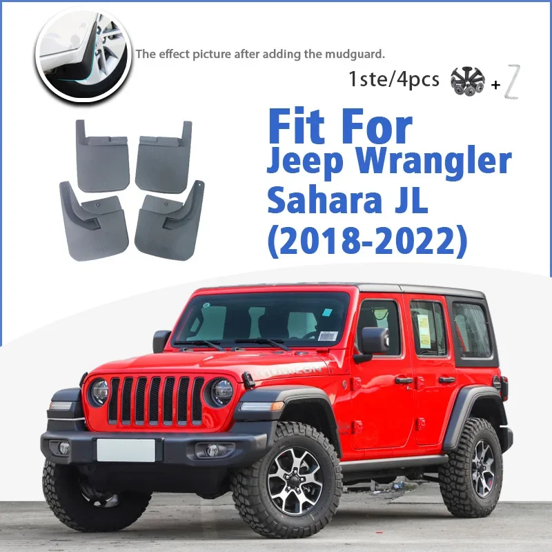 

Mudguard For Jeep Wrangler Sahara JL 2018-2022 Front Rear Mudflaps Mudguards Car Accessories Auto Styline Splash Guard Fender