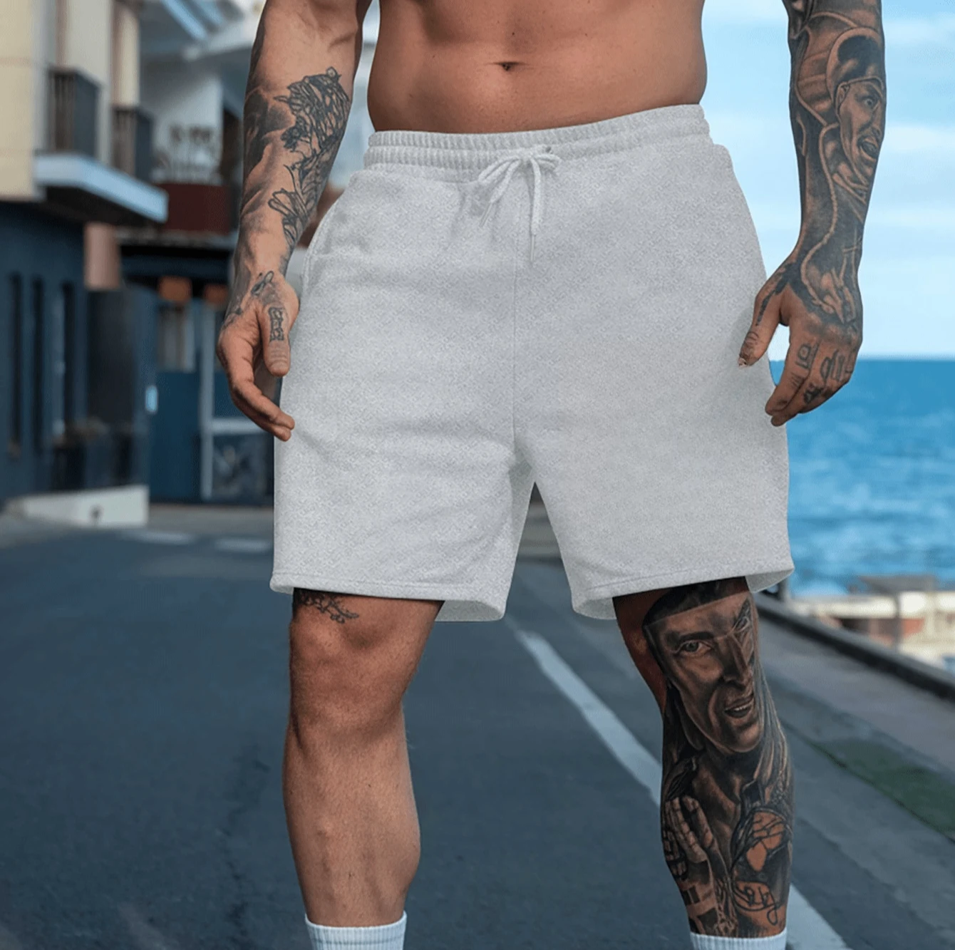 

Мужские спортивные повседневные брюки, летняя модная уличная спортивная одежда для фитнеса, летняя одежда унисекс