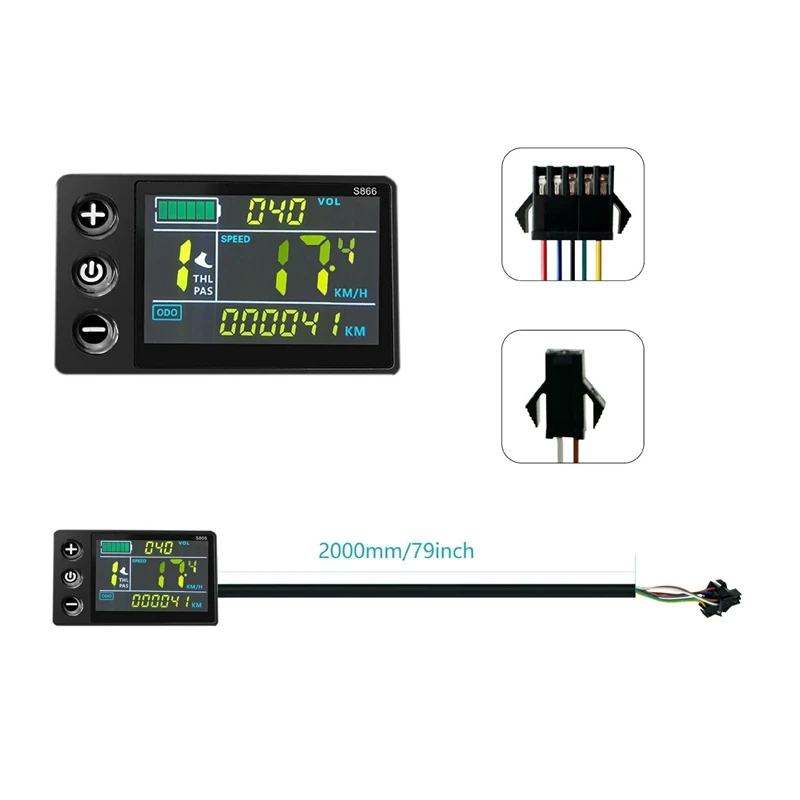 Elektro roller Lithium batterie modifiziert LCD-S866 Farbbild schirm Instrument 17a Controller Power Booster Drossel klappens atz Ersatz