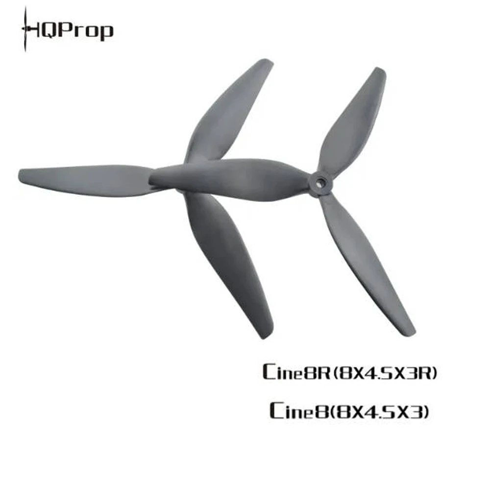 

6Pair HQPROP 8X4.5X3 8045 3-Blade Black Glass Fiber Reinforced Nylon for Mark4 8inc FPV RC Multirotor MacroQuad Cinelifter Drone