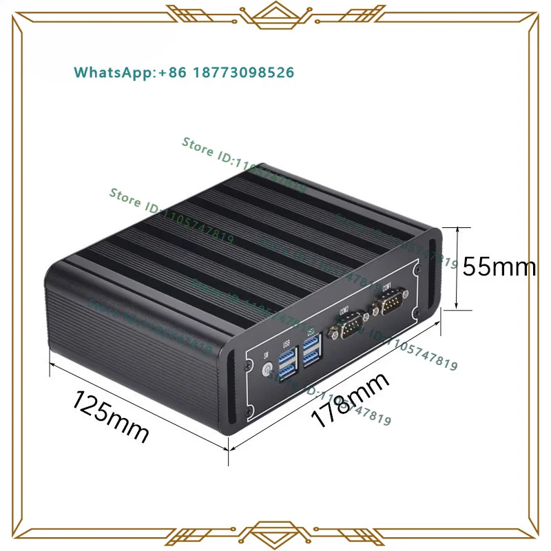 Industrial control host N100/J6412/8250U/10210U/10510U dual network port RS485/232 embedded industrial control computer
