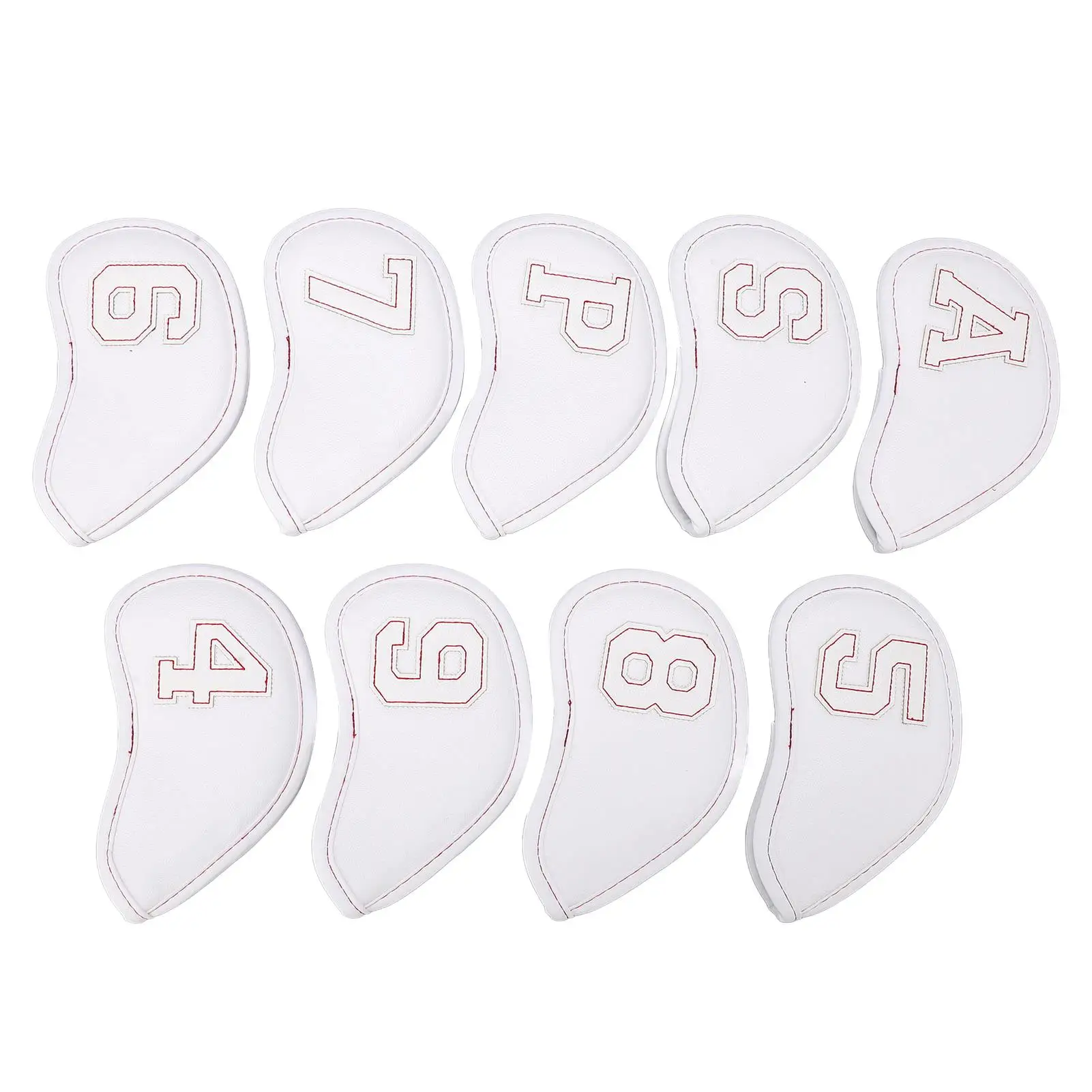 9Pcs Iron Head Covers Set - Waterproof & Sunscreen Protective Sleeves for Big Iron Figures