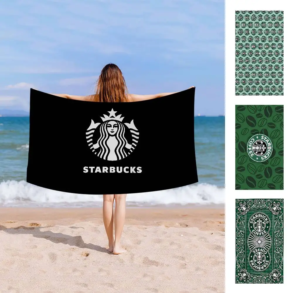 Coffee S-Starbucks Beach Towel Colorful Bath Towels For Girl Microfiber Quick Dry Custom Sand Free Beach Yoga Spa Gym Pool