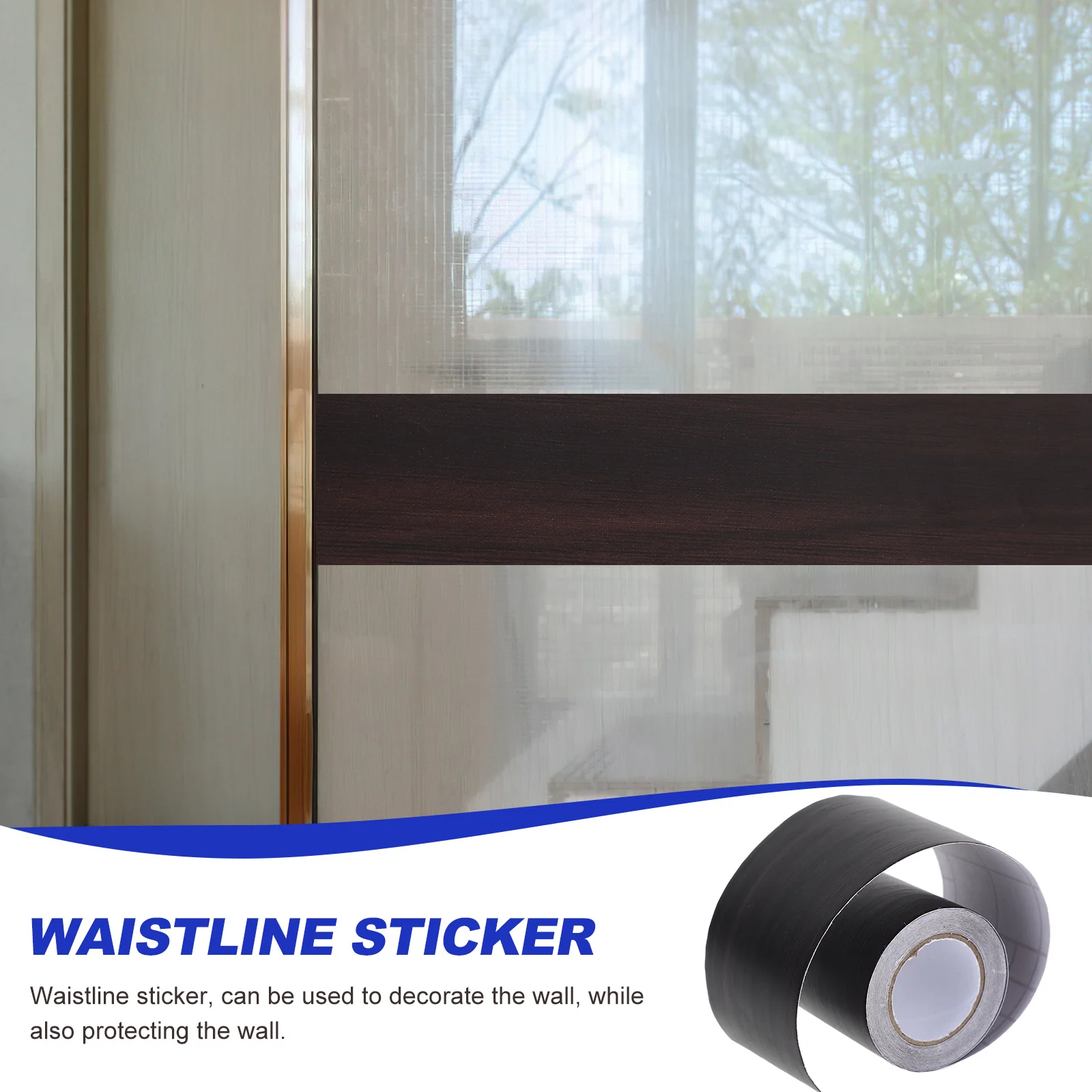 Self-adhesive Baseboard Kickboard Wall Decorative Trim Stickers Flexible Floor Molding Skirting Television