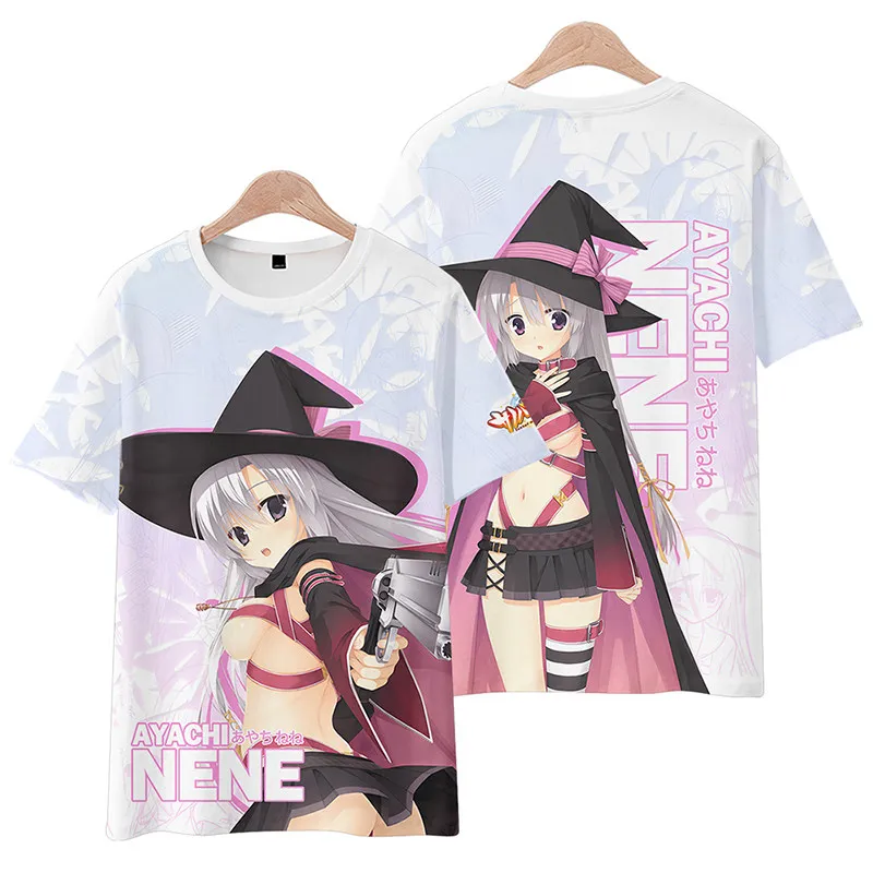 Anime SABBAT OF THE WITCH Inaba Meguru Ayachi Nene 3D Print T Shirt Women Men Summer Crewneck Short Sleeve Graphics Tees
