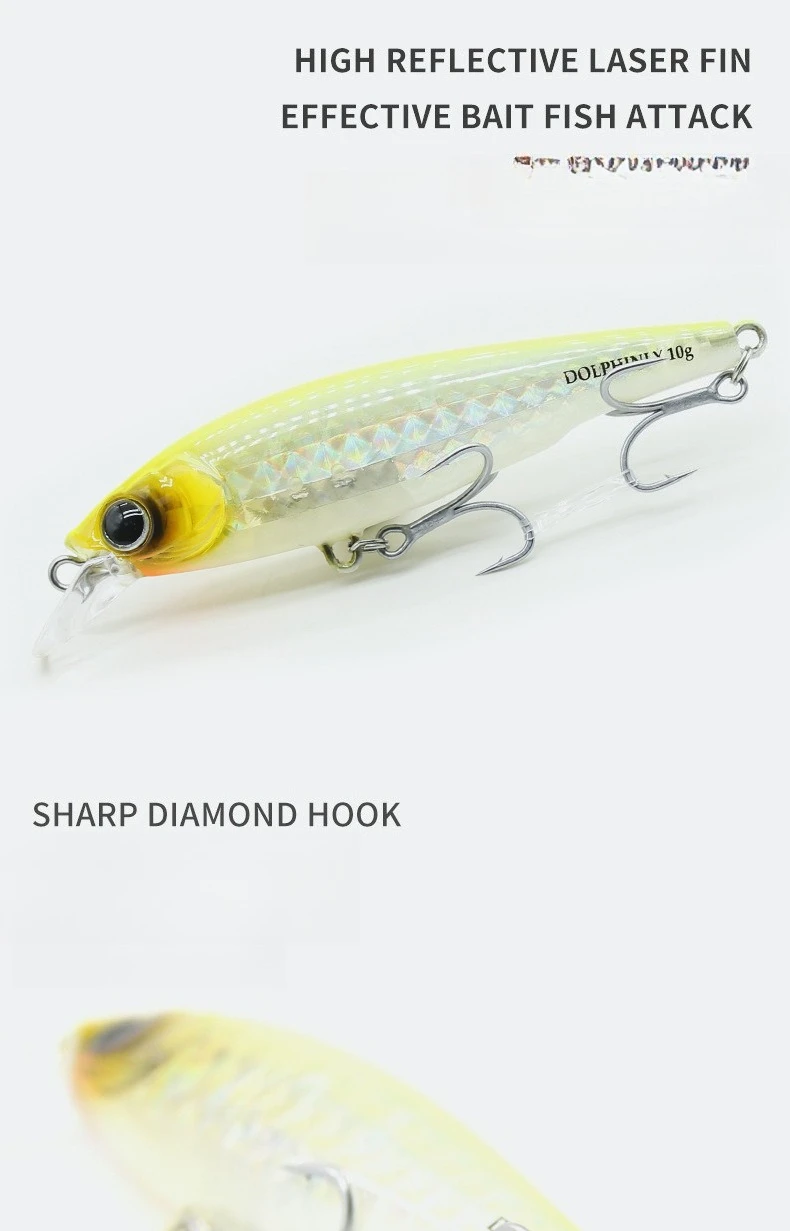 1 Stück/4 Stück Schwimmender Bleistiftköder, Oberflächenhängend, 10g, 9,1cm, Jigging Bio-Mimetic Köder für Weitwurfangeln, Angelzubehör – Detail 11