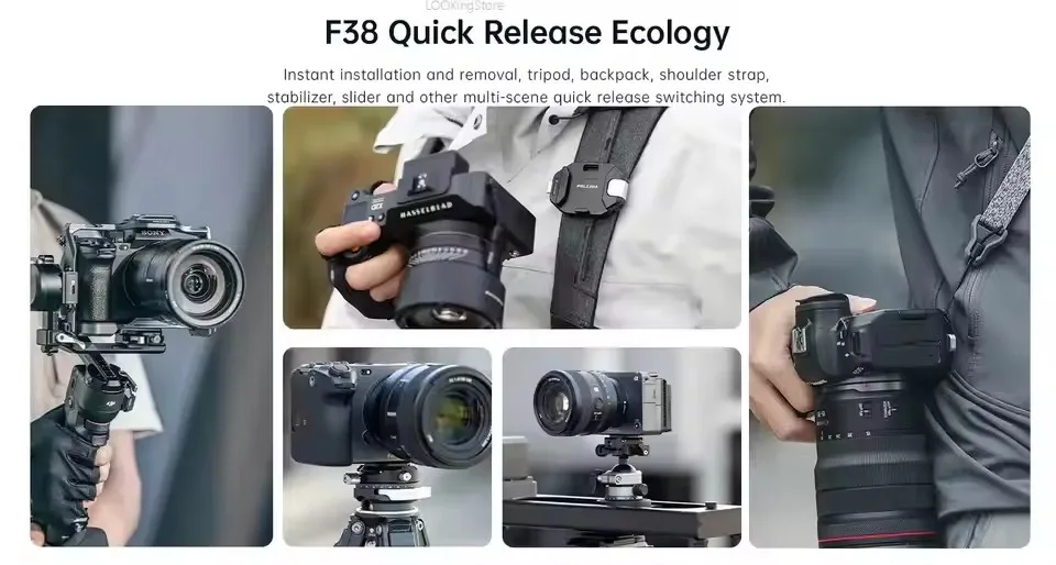 FALCAM F38 مجموعة الإفراج السريع لحقيبة الظهر V2 F38 B3803 F38B3803 قاعدة الإفراج السريع على ظهره V2 F38B3802 مشبك حزام الكاميرا