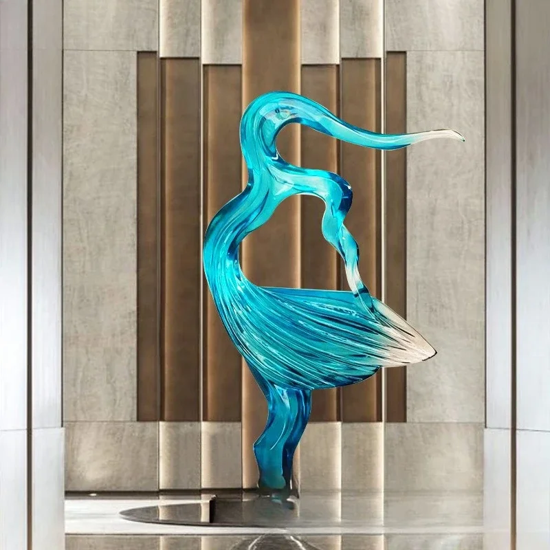 New Creative Transparent Abstract Sculpture Ornament Crafts Modern Hotel Lobby Lobby Soft Accessories Ornaments