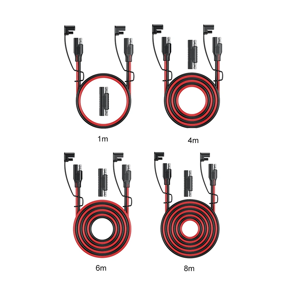 Cabo de carregamento de bateria sae para sae 12v-36v 16awg cabo de extensão de desconexão rápida cabo de tomada solar à prova ddustágua à prova de poeira para carro