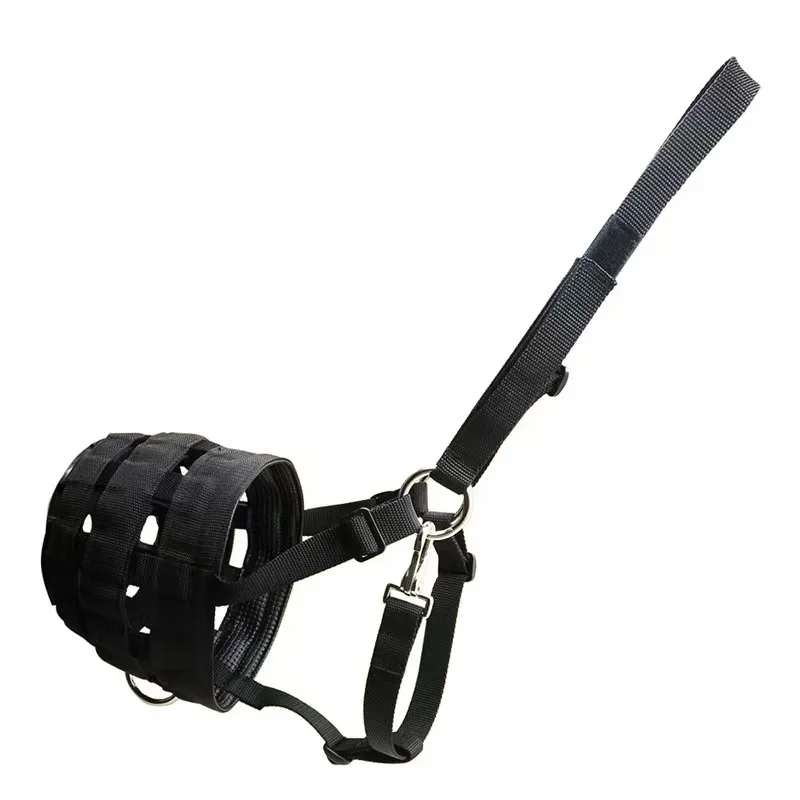 Horse Grazing Muzzle for Anti-Biting Behavior Soft PP Rubber Material Horse Mouth Cover with Strategic Holes for Pasture Use