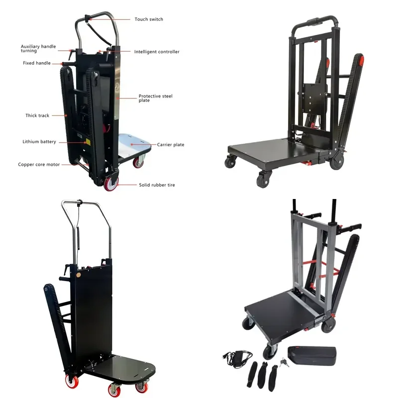 

Two Wheels Automatic Stair Climbing Machine for Iron Electric Stair Climber Trolley Truck OEM Frame