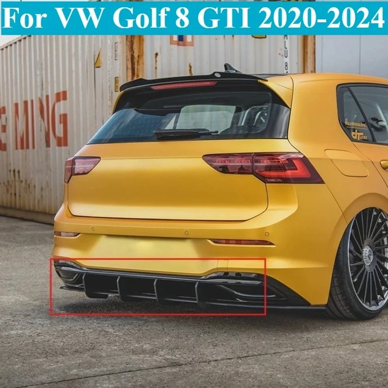

For VW Golf 8 GTI 2020-2024 Maxton Style Rear Bumper Lip Diffuser Spoiler Extension Car Body Kit Modified Exterior Accessories