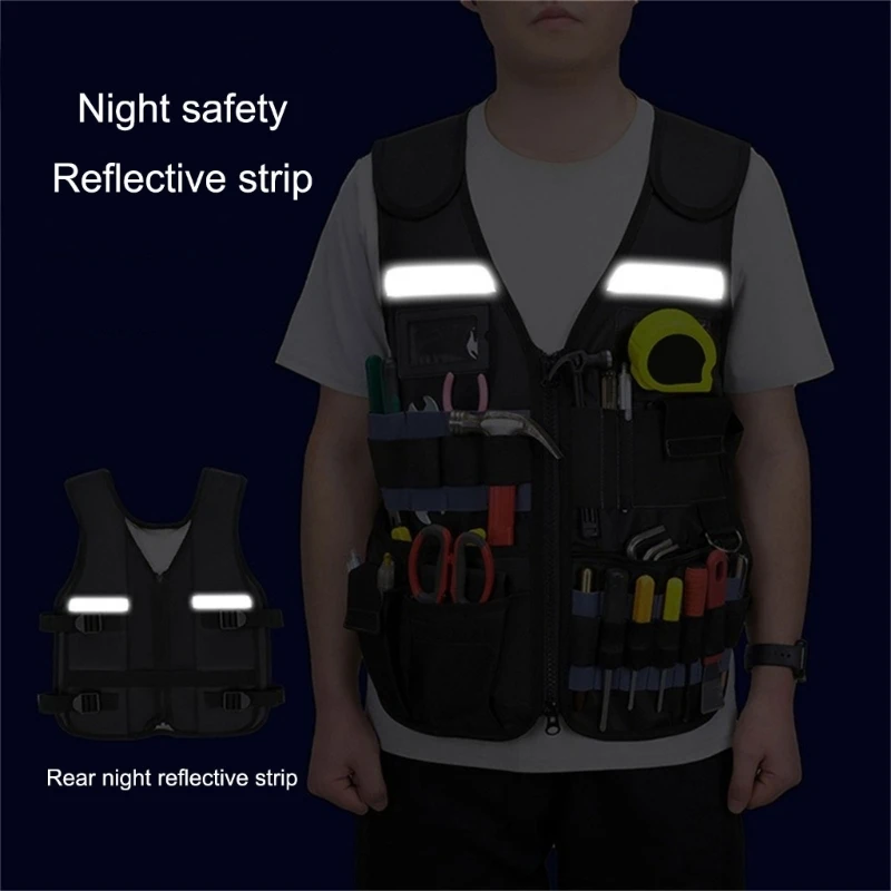 Lightweight Work Vest Tool Vest For Carpenters Large Capacity Tool Vest