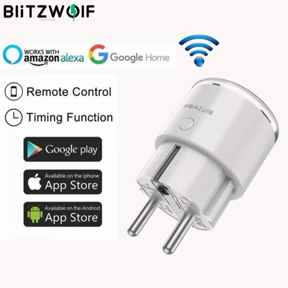 BW-SHP6 Pro 15A 3450W WiFi Smart Plug Prise de courant sans fil Prise de courant permission de l'énergie airies App Télécommande