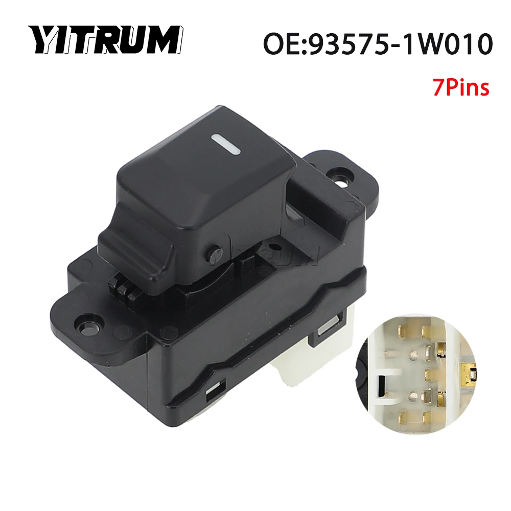 YITRUM 93575-1W010 93570-1W155 LHD AUTO Electric Master Control Power Window Switch For Kia Rio 2012 2013 2014 2015