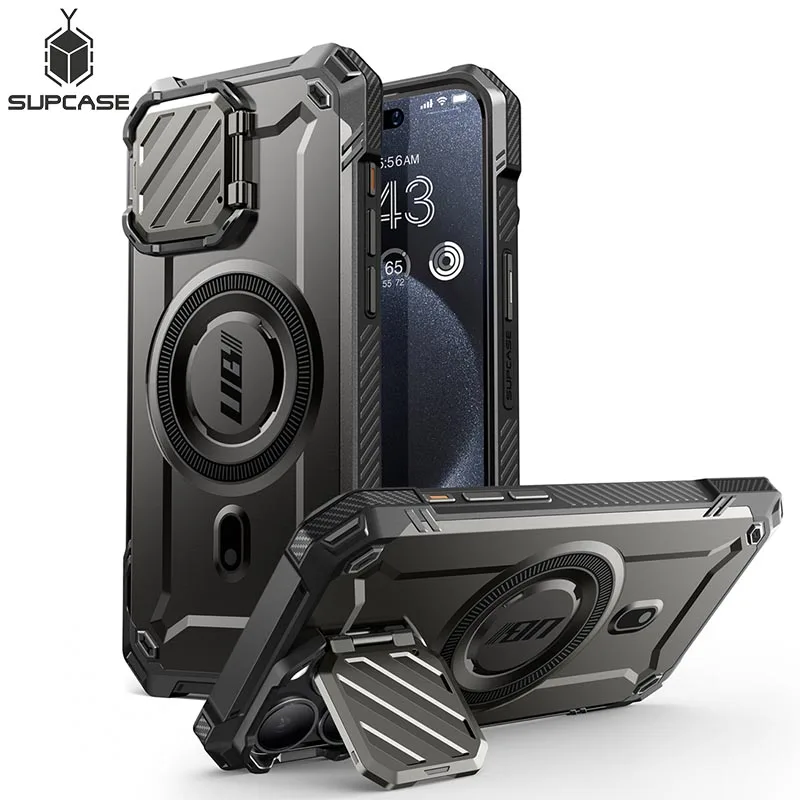 

SUPCASE For iPhone 15 Pro Max Case 6.7" 2023 UB Mag XT Full Body Rugged Case with Camera Cover & Built-in Kickstand