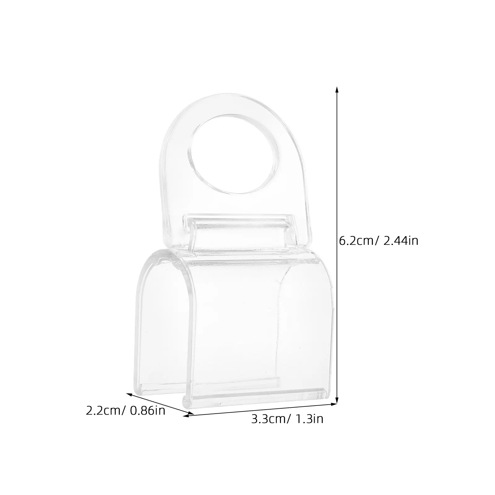 6Pcs Transparent U-Shaped Roller Blind Clips Plastic Curtain Fasteners for Indoor Outdoor Use Smooth Adjustment Versatile