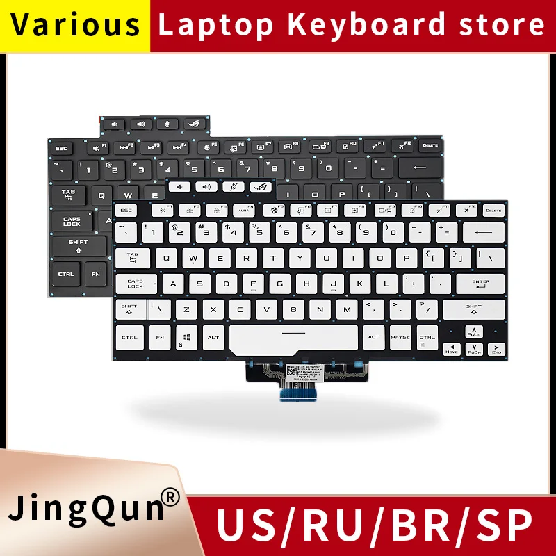 

US/RU Russian Keyboard For ASUS ROG Zephyrus G14 GA401 GA401U GA401M GA401I V192461B2 GA401Q GA401IV GA401QM with backlit Layout