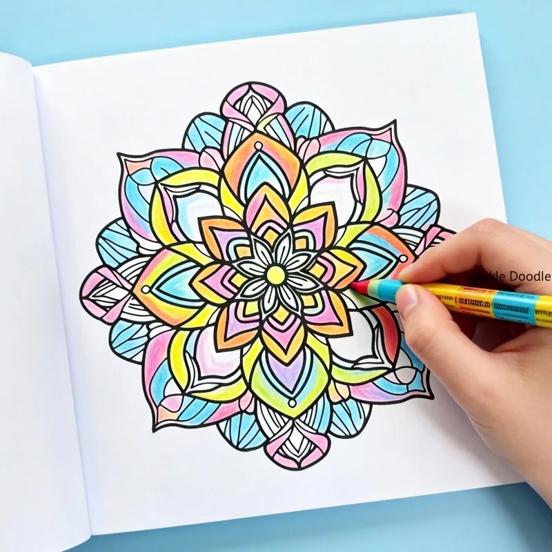 An Adult Decompression Mandala Meditation Coloring Graffiti Picture Book, 36 Different Patterns, Artistic Creation, A Good Gift