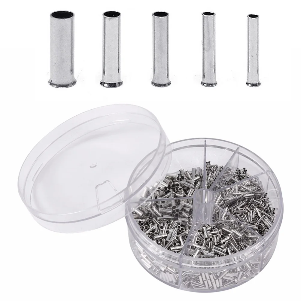 

1900Pcs Round Wire Terminals Crimp Connectors Set Heavy Duty Copper Barrel Terminals for Solderless Electrical Repairs