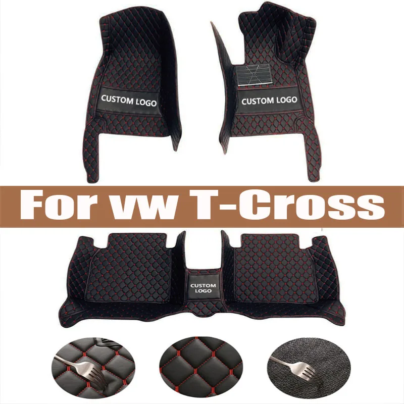 

For VW vw T-Cross Tcross 2023 2022 2021 2020 2019 2018 Car Floor Mats Carpets Parts Covers Auto Interior Accessories