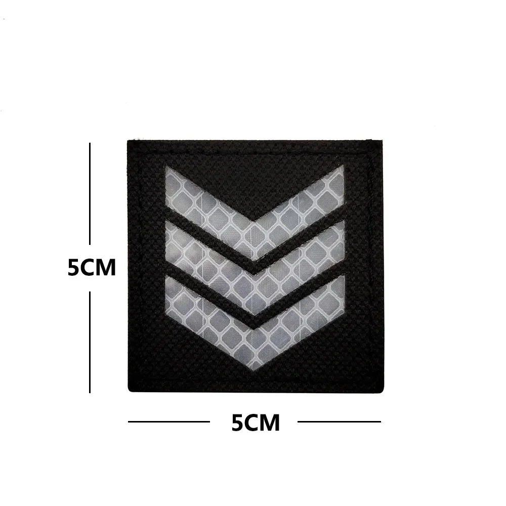 U.S. Force Sergeant Shoulder Patch IR Reflective Chevrons Rank Emblem Sewing Accessories Military Tactical Patches for Clothing