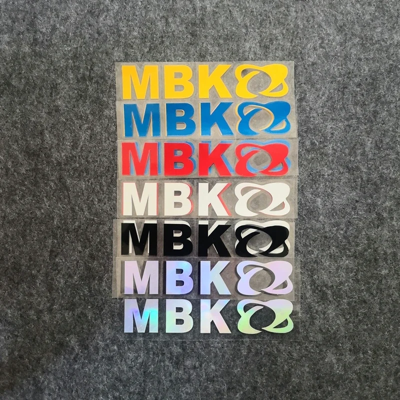 2pcs Motorcycle Refit Personalized Sticker Motorcycle MBK Logo  Decorative Colorful Laser Reflective Waterproof Decals for MBK