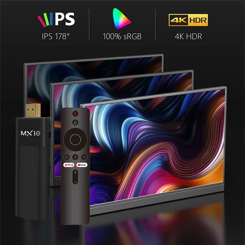 Android 13 Mini TV Stick 2.4G 5G Dual WiFi Bluetooth 5.0 Network Player HD TV Box Quad Core ARM Cortex A53 with Voice Remote