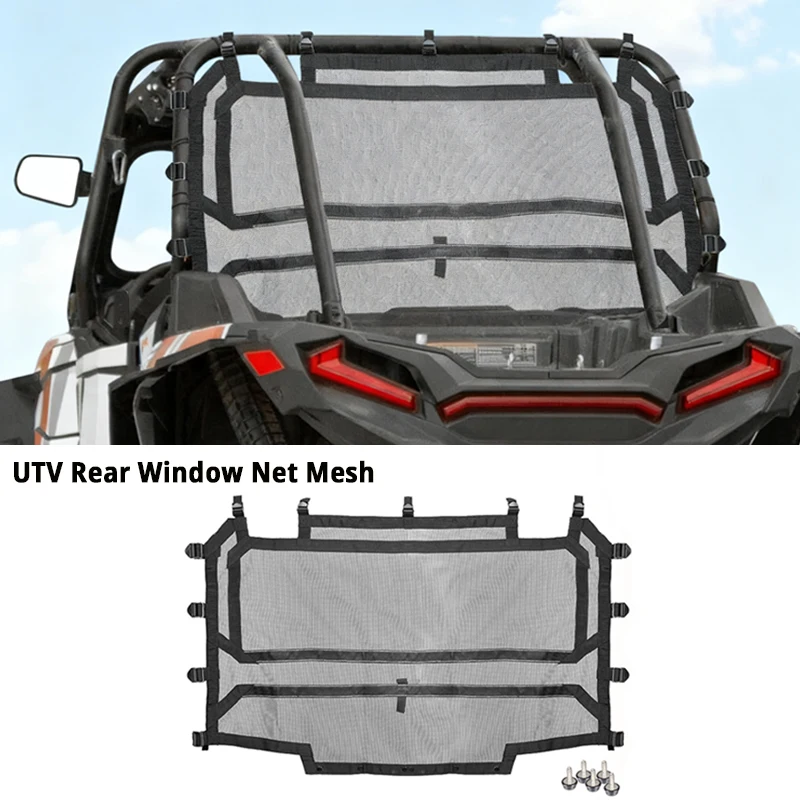 

UTV Rear Window Net Mesh for Polaris 2014-2020 RZR 1000 Turbo XP RZR XP 4 1000 Thickened Rear Mesh Sunshade Windshield