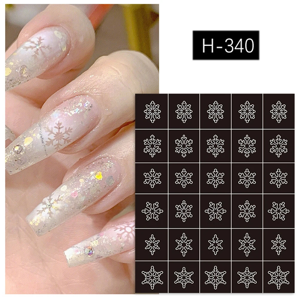 Nail Art Stickers Nail Charms Art Tools Decorations Supplies Hollow Snowflake Plaid French Spray Template Nail Auxiliary Sticker