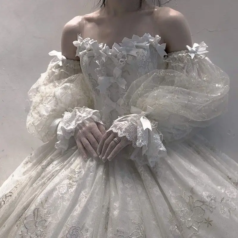 Wedding Dress Flower Lolita Long Sleeve Daily Light Lo Spring Autumn