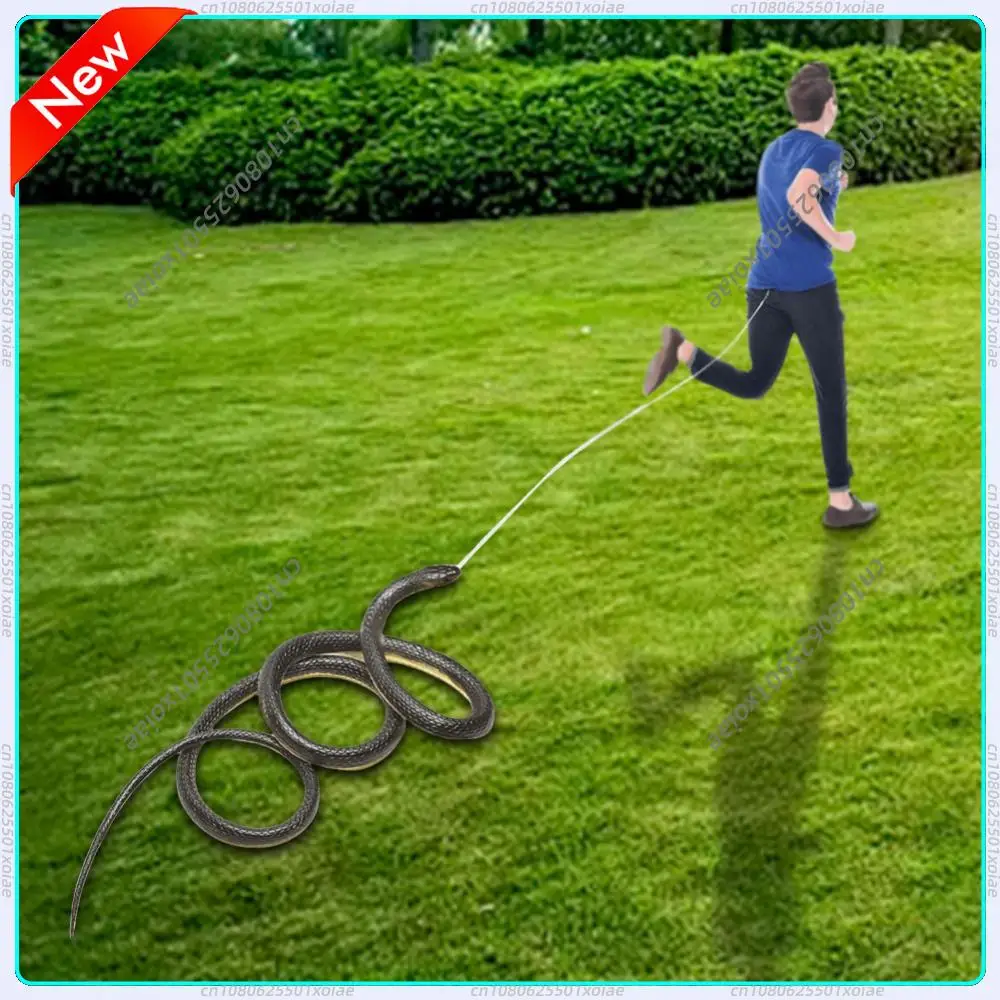 

Funny Large Realistic Rubber Snake Prank with String and Clip Rubber Fake Snake Model Fashion Halloween Tricky Kids Toys