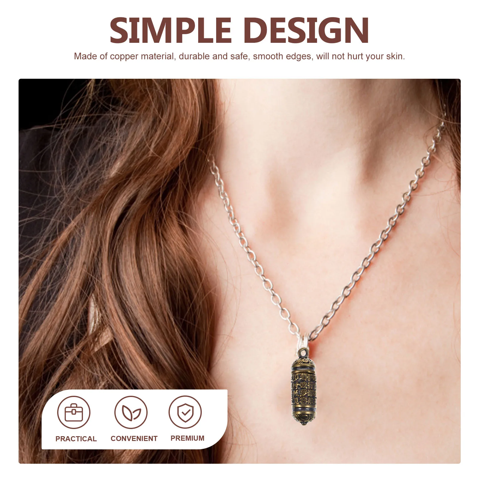 

2 Pcs Heart Meridian Copper Pendant Retro Keychain Charm Lucky Hanging nament for Decor Smooth Edge Gift Vintage Jewelry